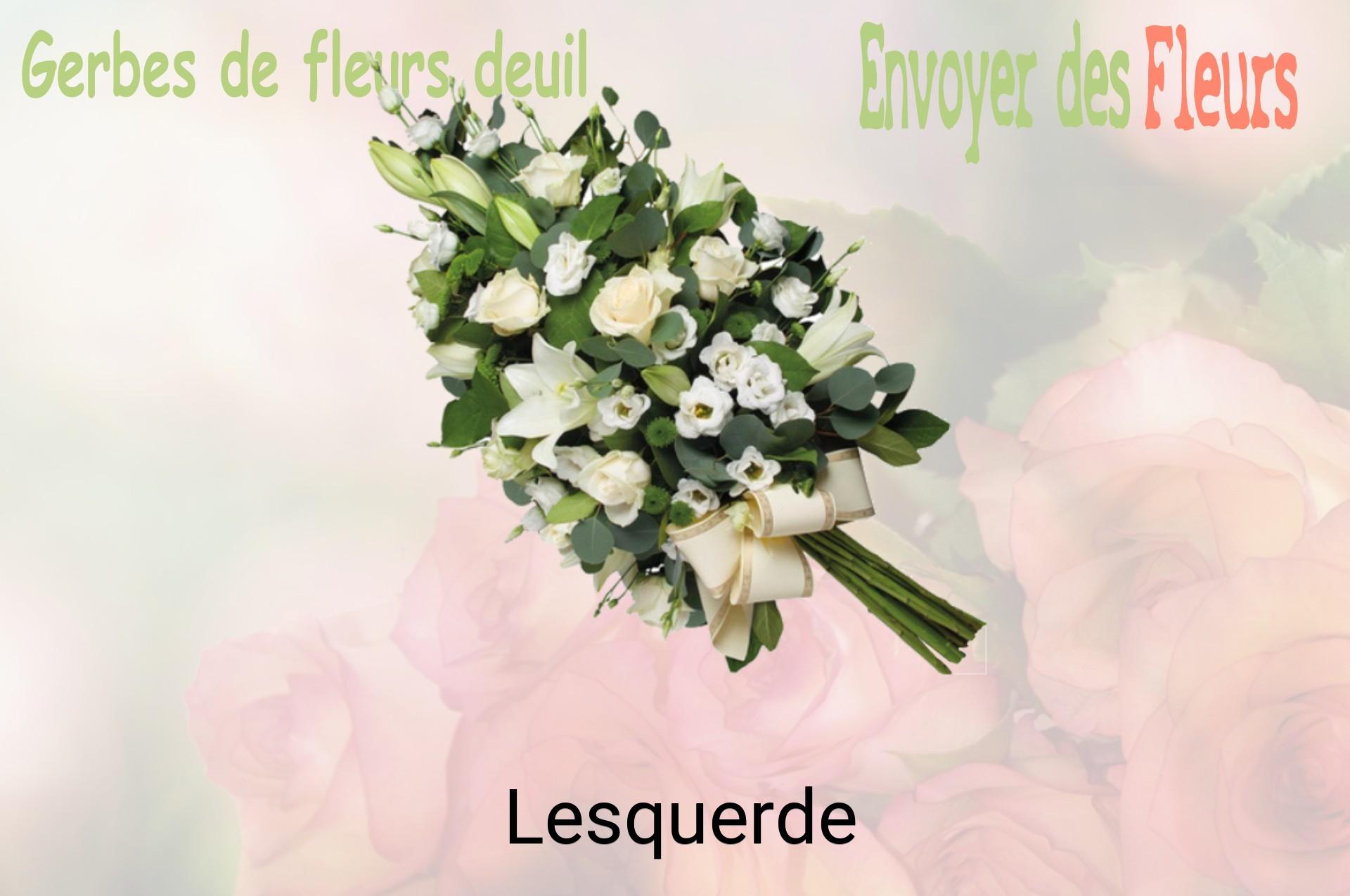 Gerbe de fleurs de deuil livrée à Lesquerde